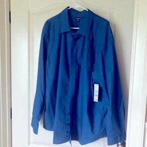 NWT George Dress Shirt Pretty blue 3XL